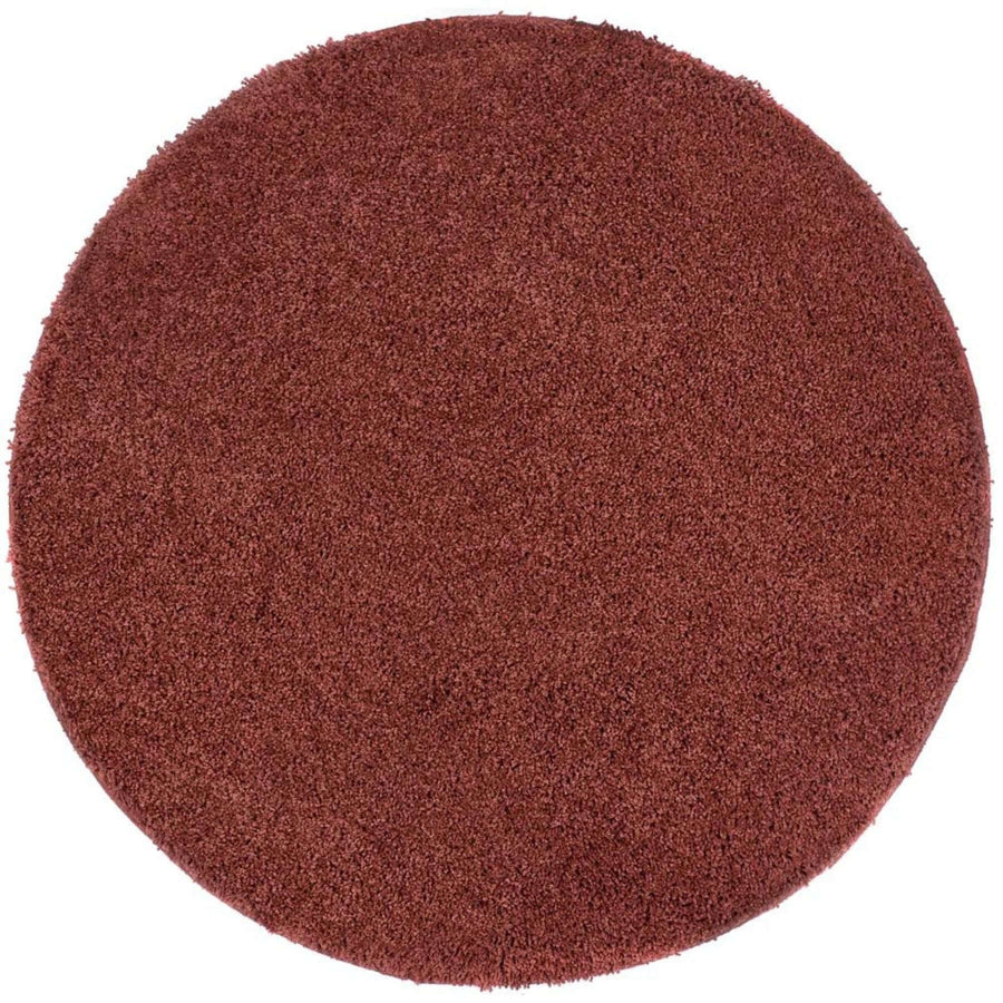 Washable Ox Red Shaggy Rug