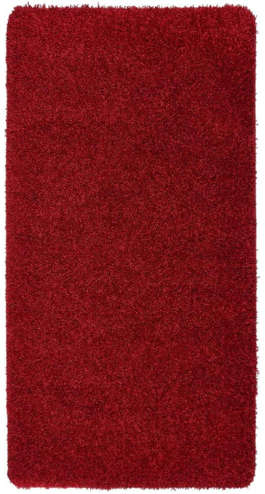 Washable Red Shaggy Rug