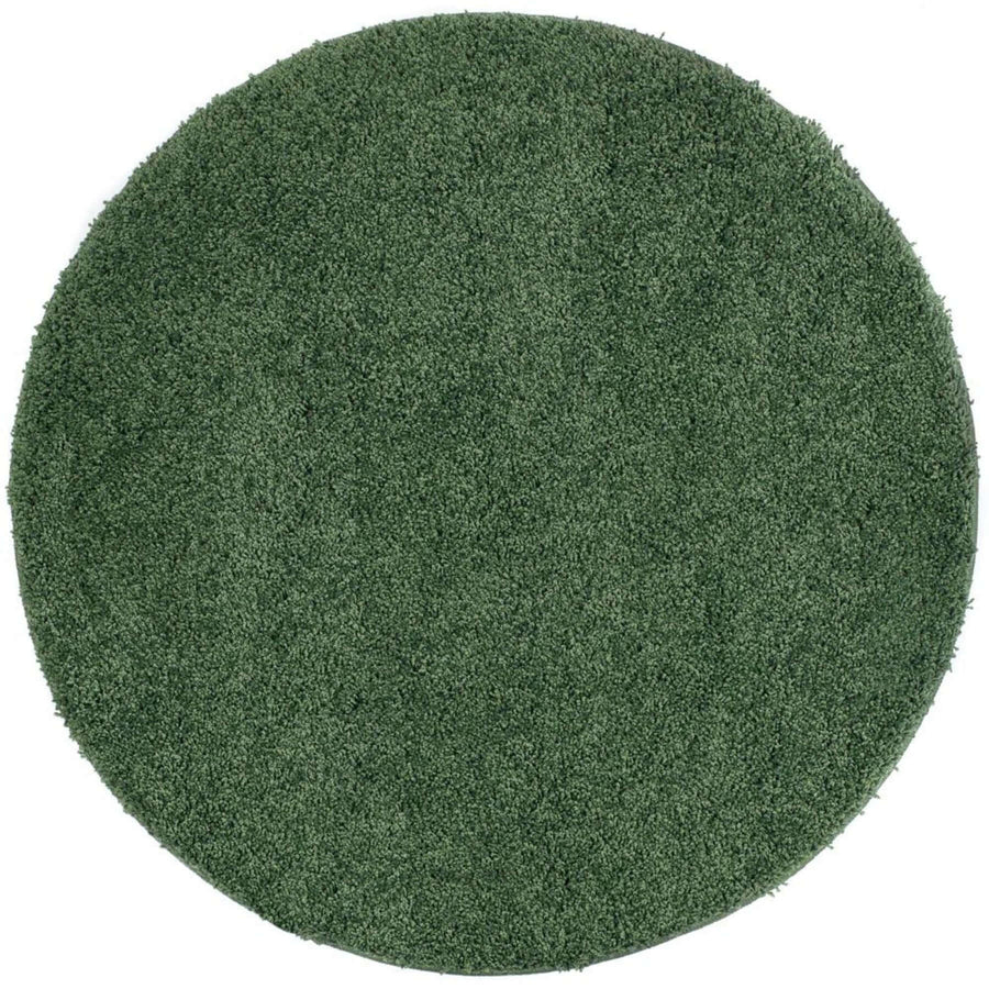 Washable Forest Green Shaggy Rug