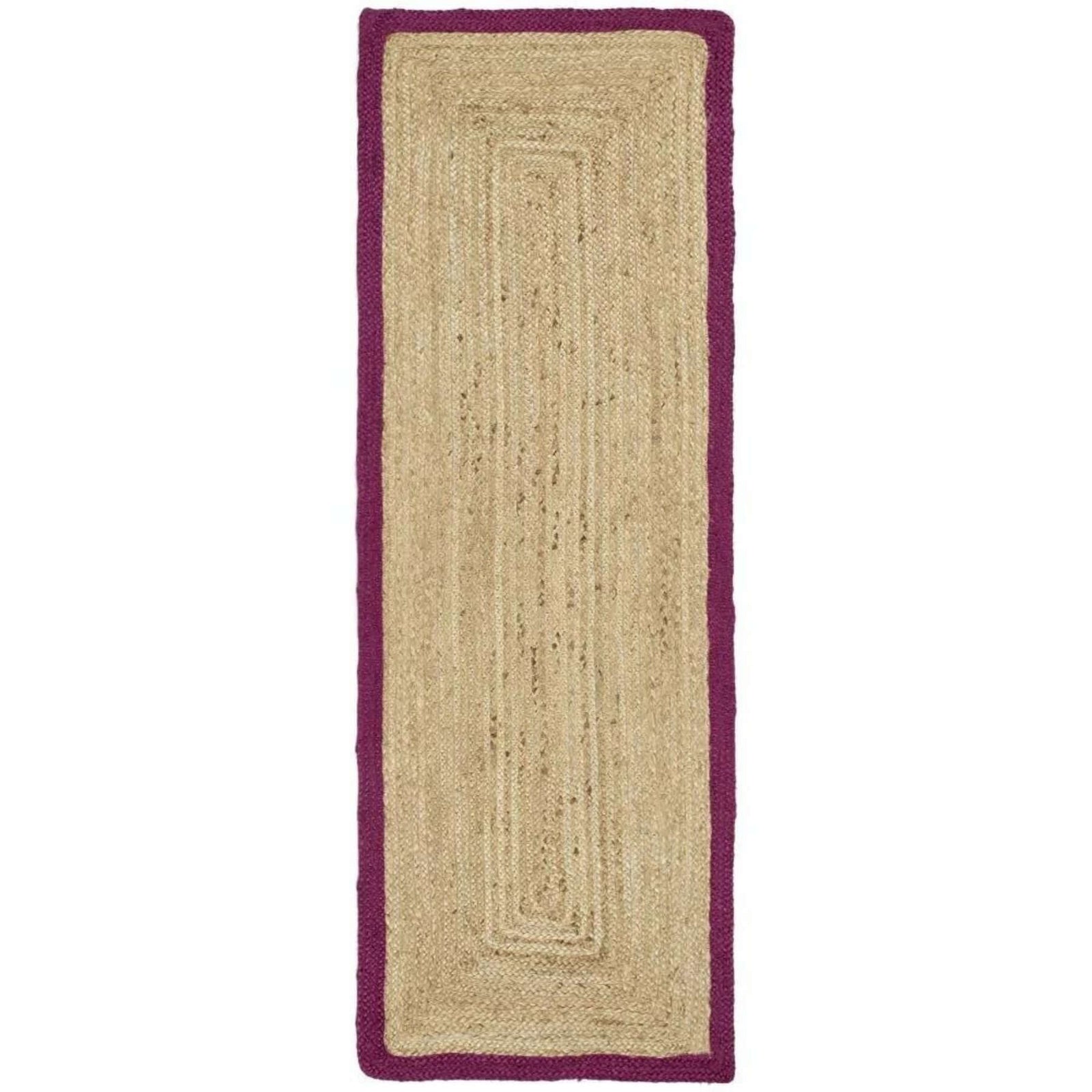 Bordered Raspberry Jute Rug | Natural Home Decor | The Rugs