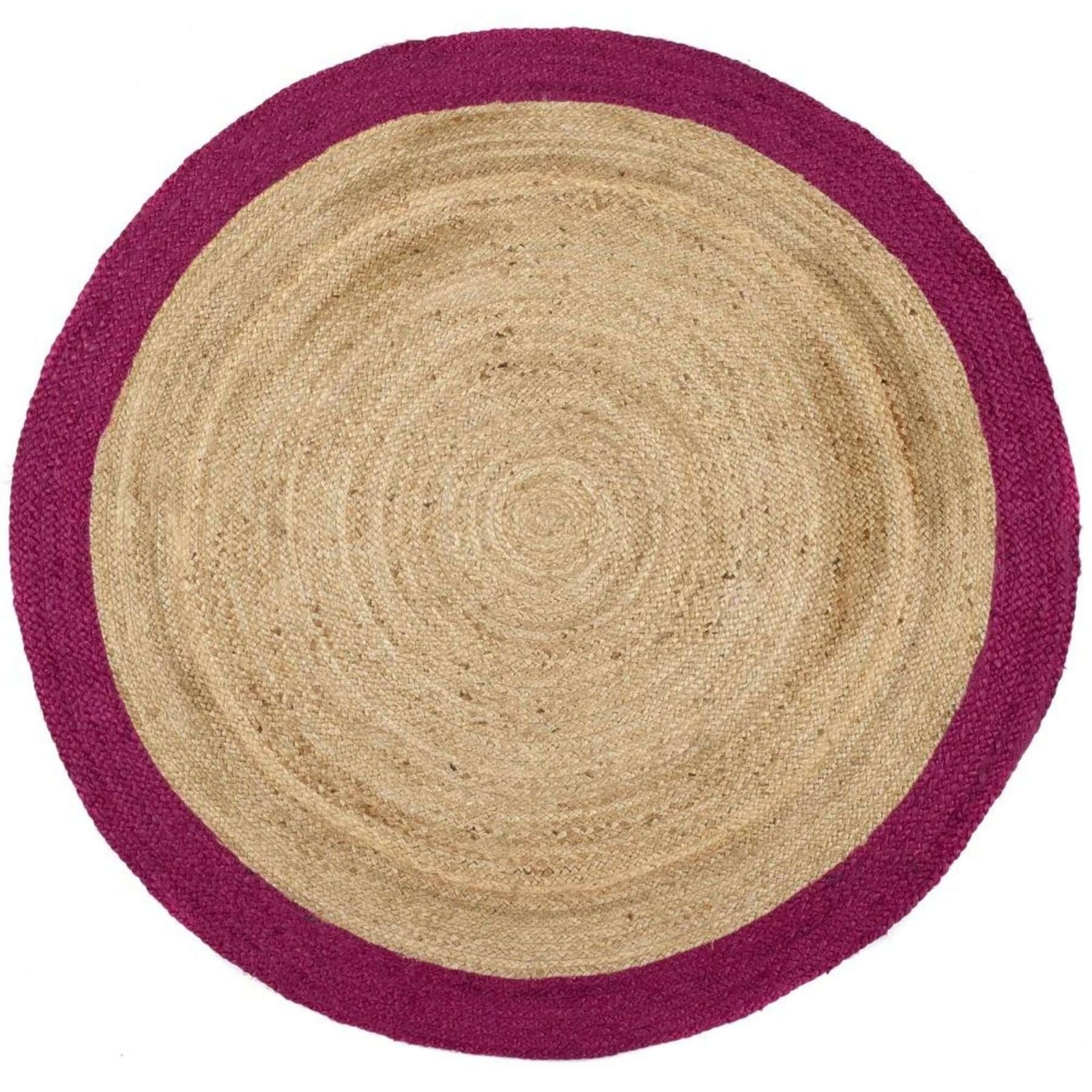 Bordered Raspberry Jute Rug | Natural Home Decor | The Rugs