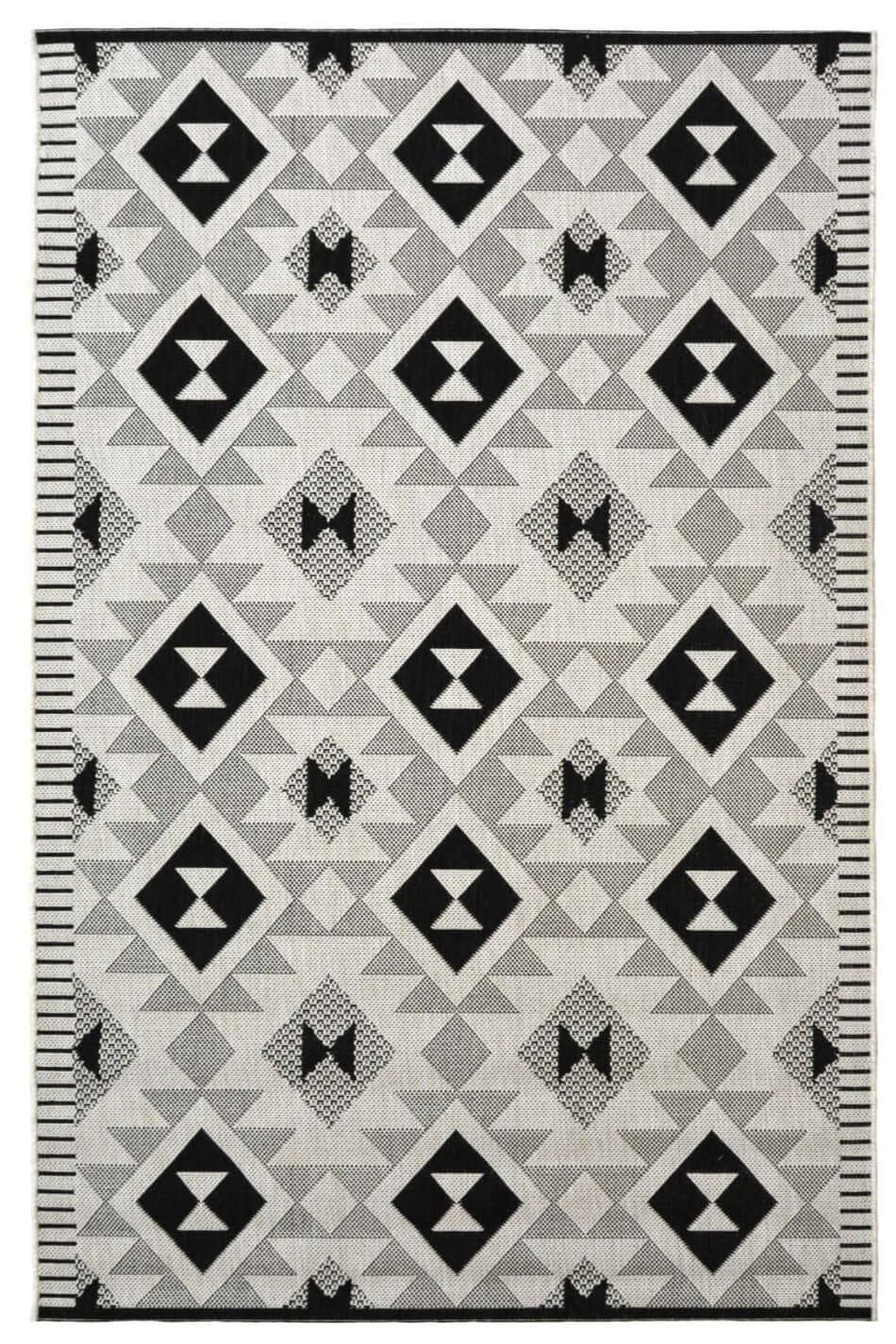 County Geo Chequer Indoor/Outdoor Rug | Versatile Home Decor