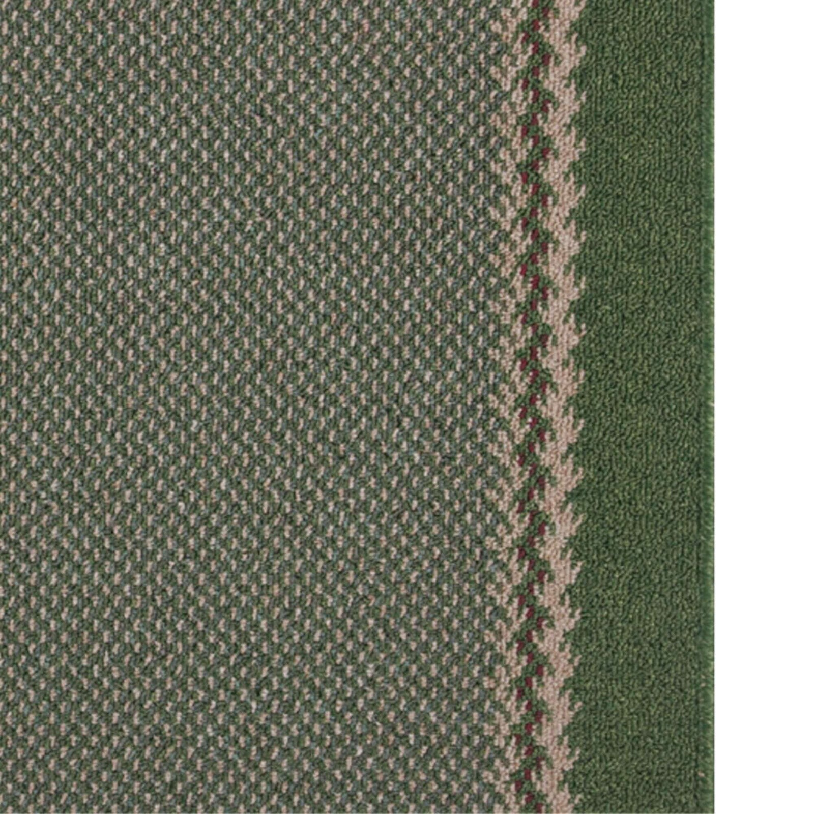Machine Washable Green Designer Mats | Bordered Line Design
