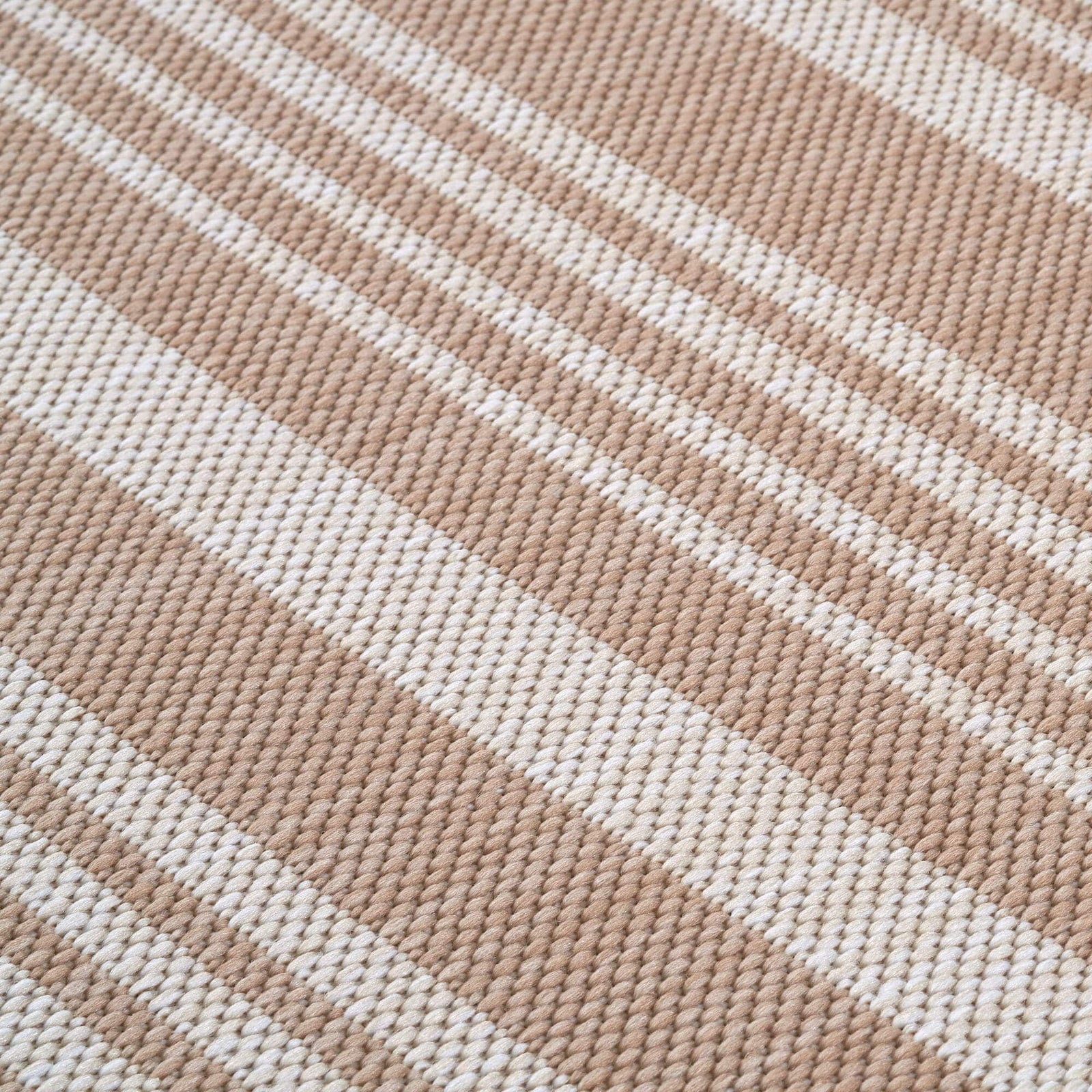 Striped Design Outdoor Rug for Garden in Beige | The Rugs