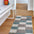 Shaggy Rug Geometric Design in Duck Egg Blue – The Rugs