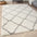 Moroccan Design Thick Shaggy Area Rugs Ivory | The Rugs