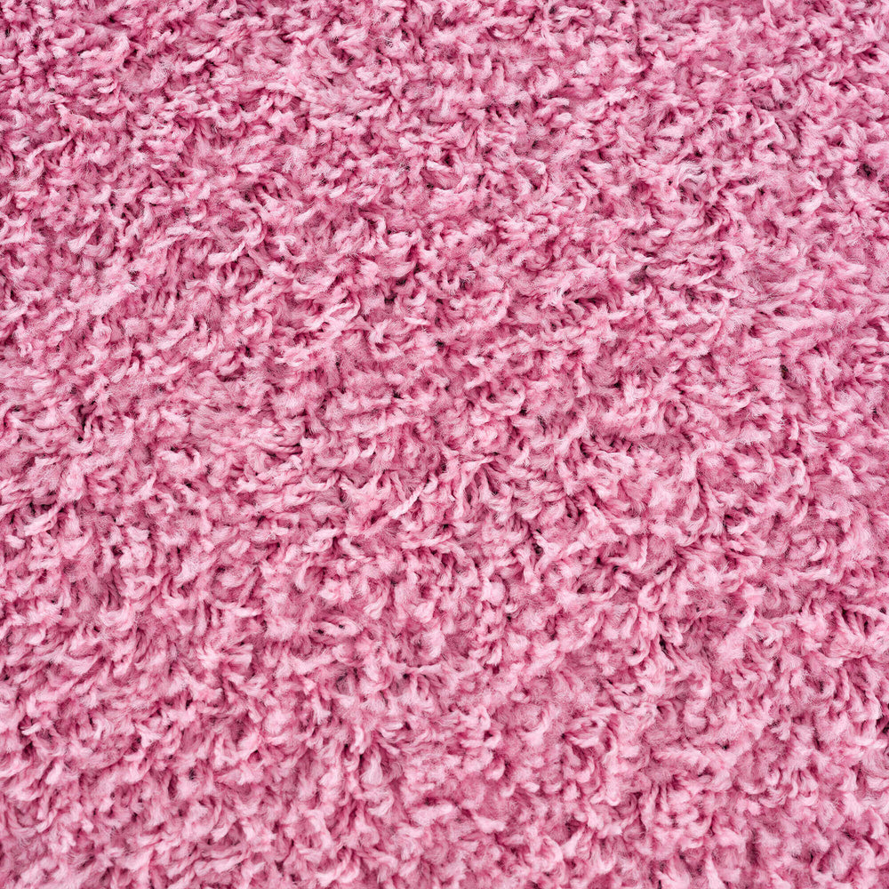 The Rugs Area Rug - Modern Luxury Shaggy Rug Solid Pink