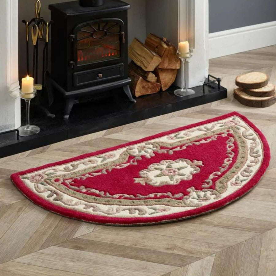 Shensi Wine Red Medallion Rug