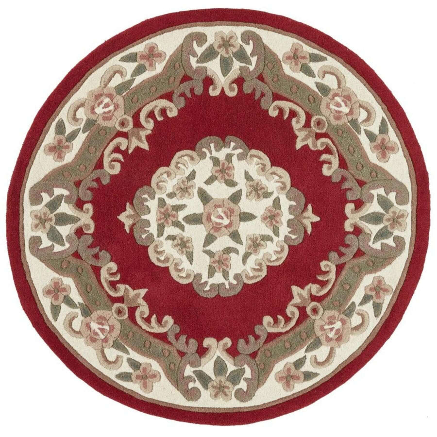 Shensi Wine Red Medallion Rug