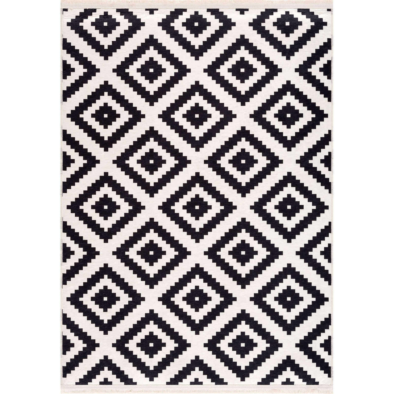 Machine Washable Black &amp; White Rug and Mat | The Rugs