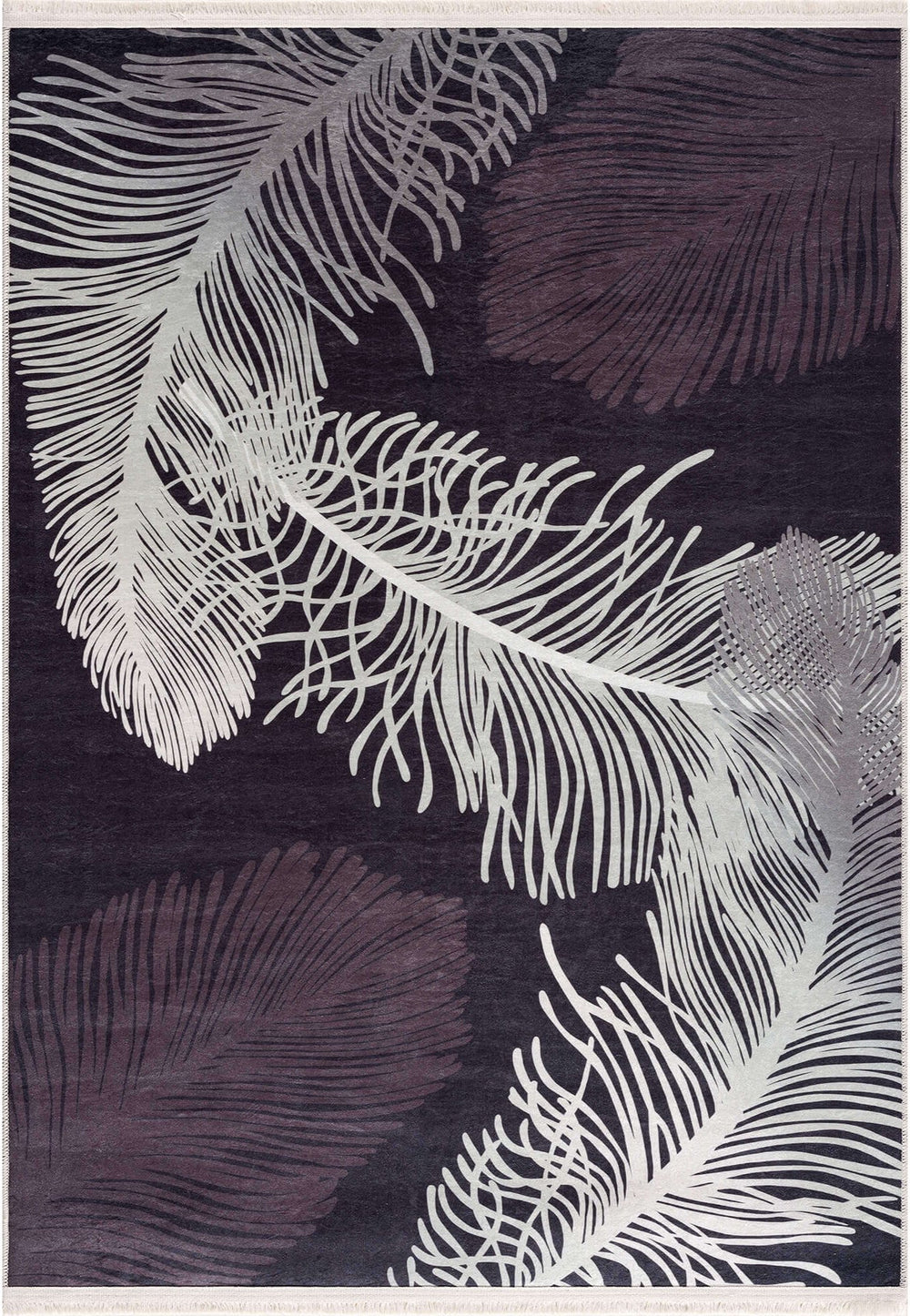 Machine Washable Floral Grey Rug | Easy Clean | The Rugs
