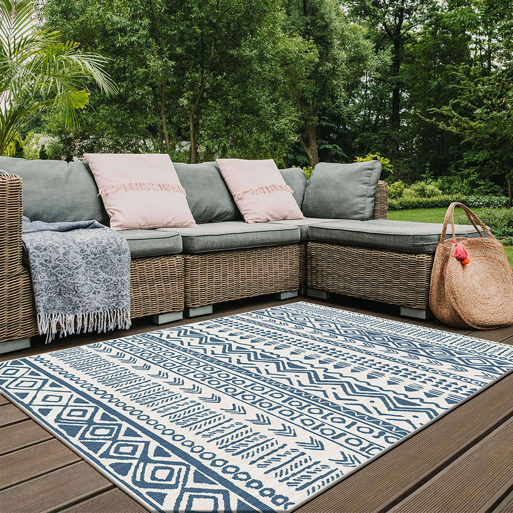 Aztec Design Tribal Outdoor Rug |Weather-Proof & UV Protect