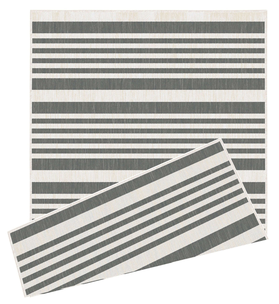 Duo Weave Outdoor Rug: Modern Stripes for Stylish Spaces