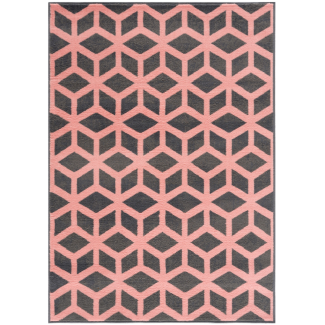 Modern Rug 3D Design in Pink for Living Room | The Rugs