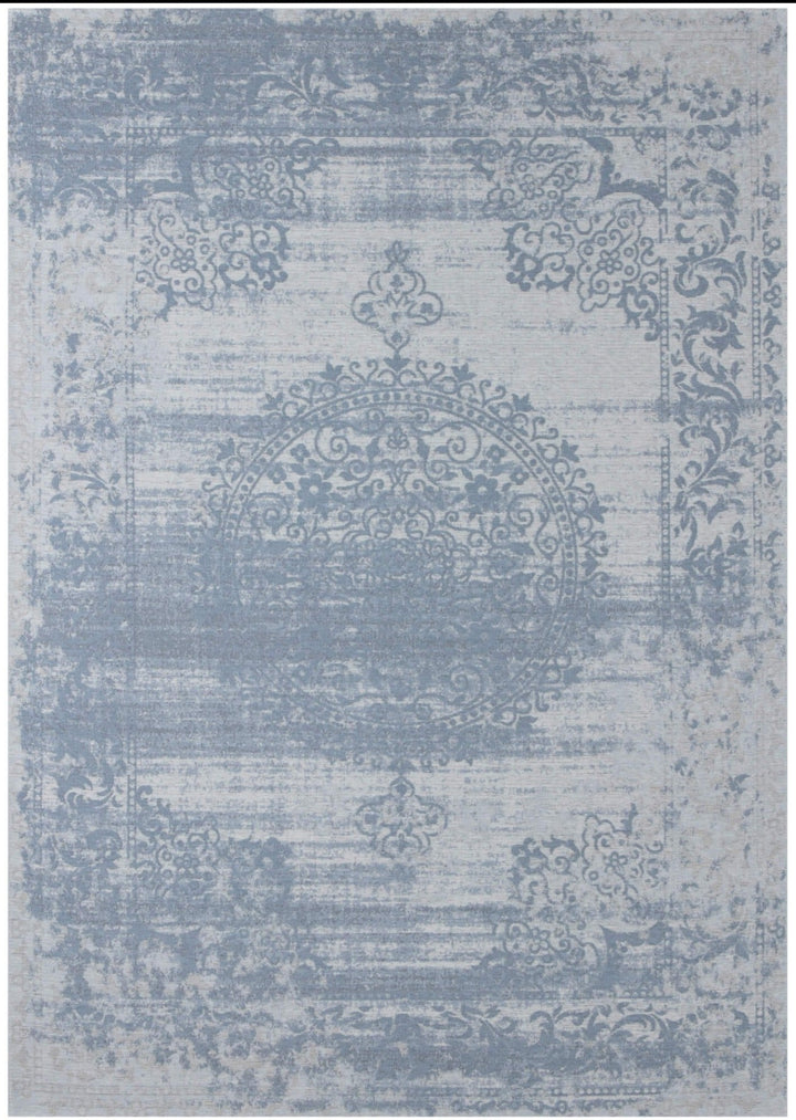 Carina Collection Modern Washable Rugs in Blue | 6945