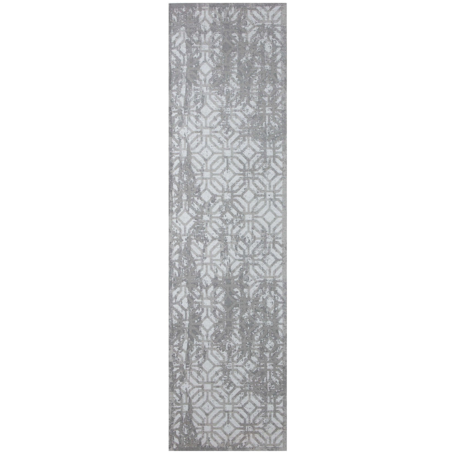 The Rugs Washable Rug - Carina Geometric Rug in Grey