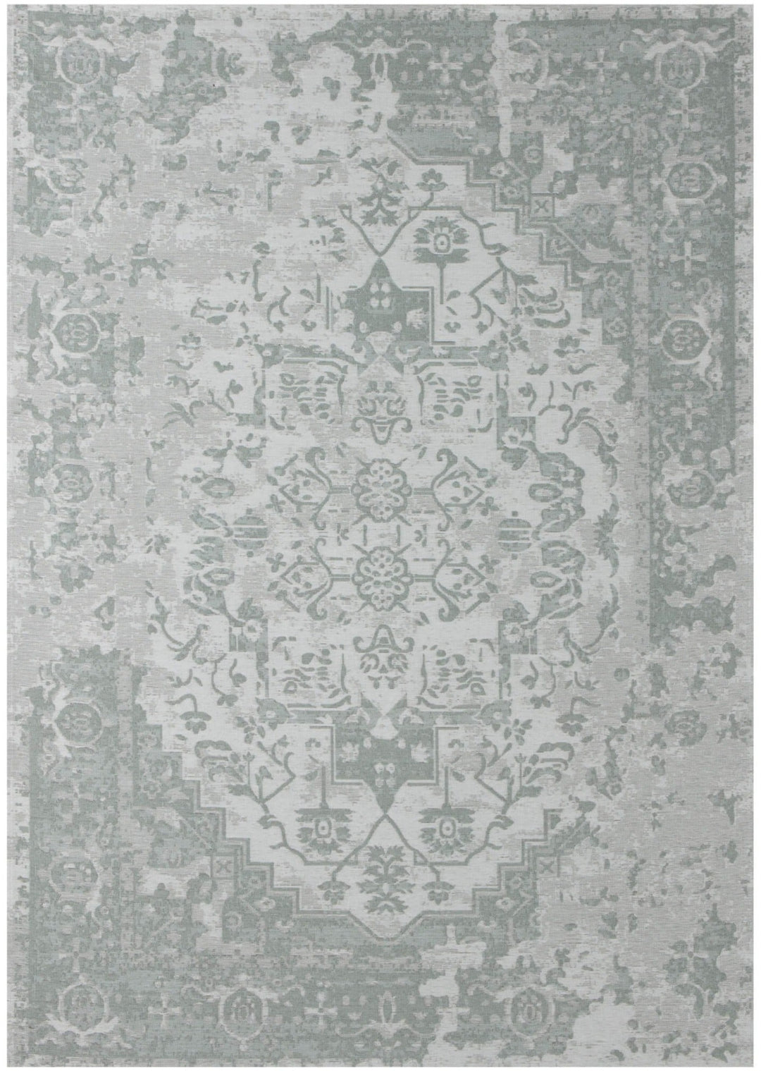 Carina Collection Modern Washable Rugs in Green | 6961