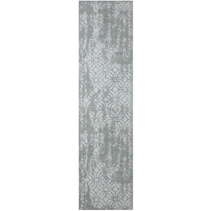 Carina Collection Modern Washable Rugs in Green | 6934