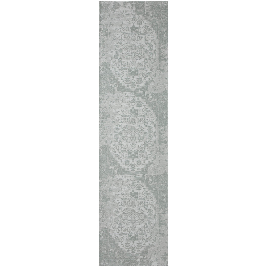 Carina Collection Modern Washable Rugs in Green | 6961