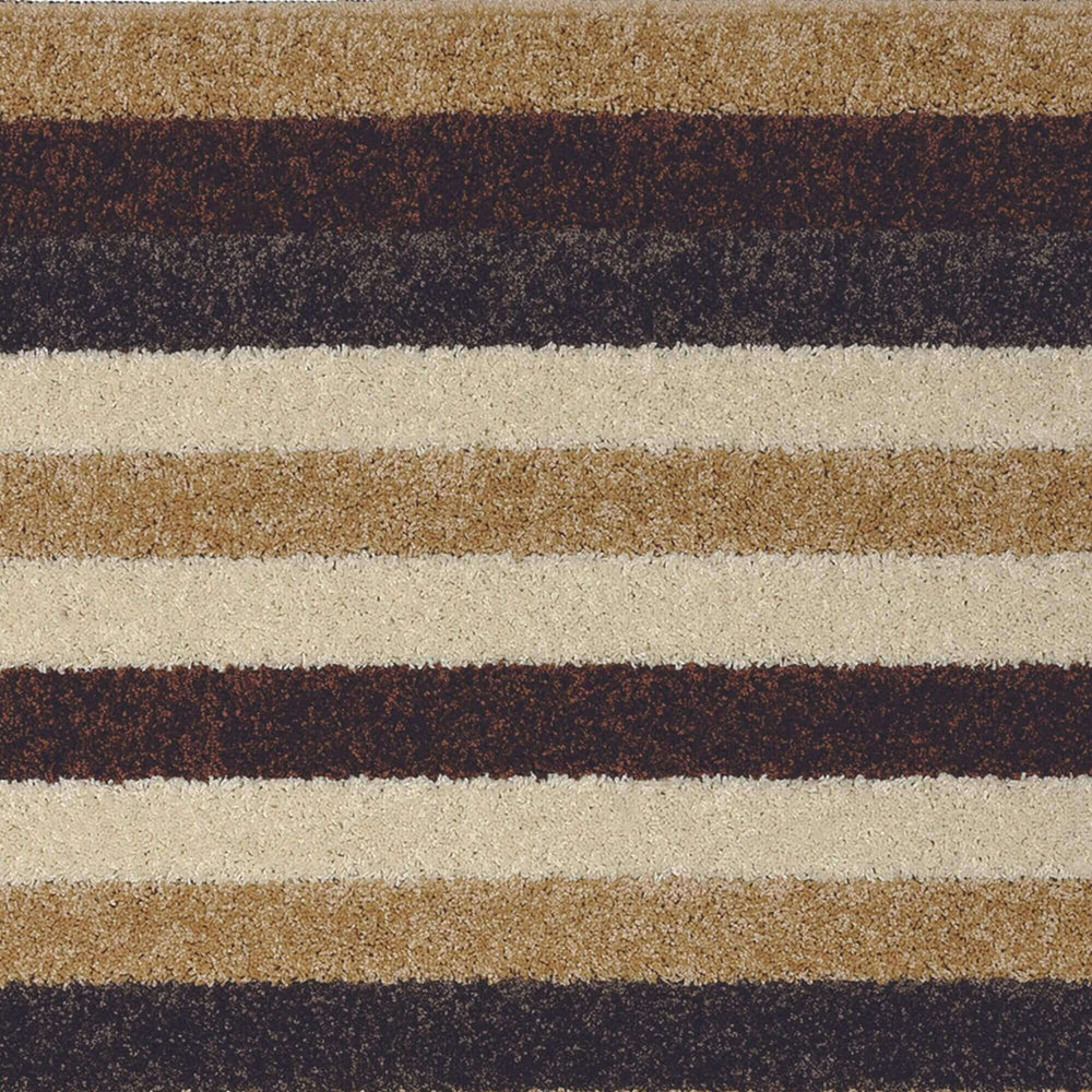 Machine Washable Stripe Design Rug in Beige | The Rugs