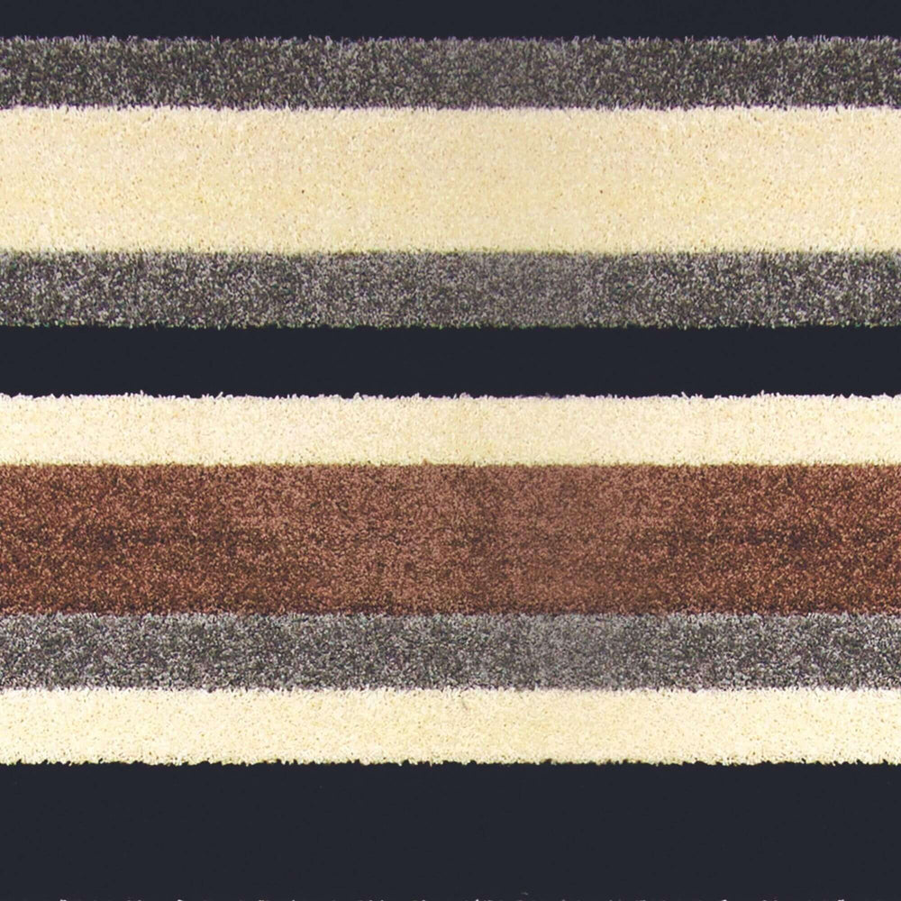 Machine Washable Stripe Design Rug in Natural | The Rugs