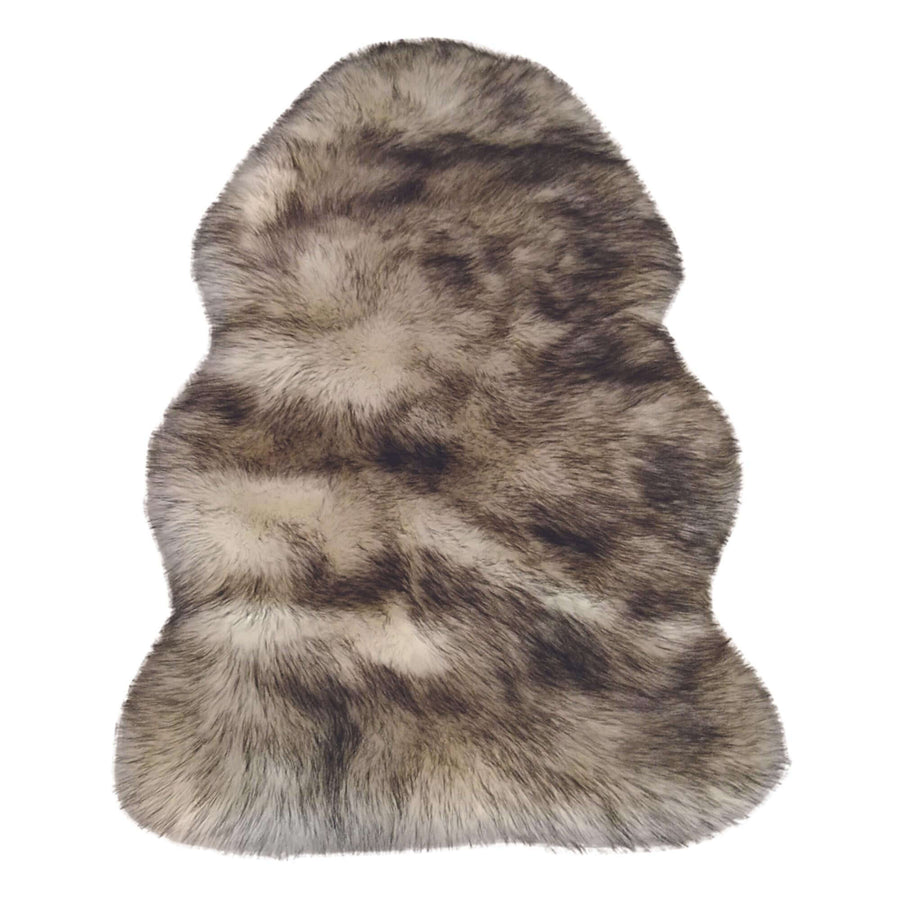 Luxury Faux Fur Rugs in Brown & Grey & White – The Rugs