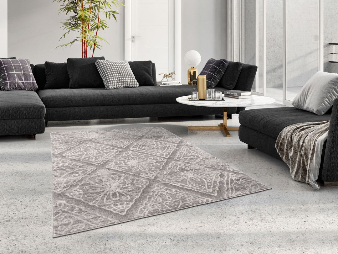 The Rugs Living Room Rug - Montana Scandinavian Design in Grey