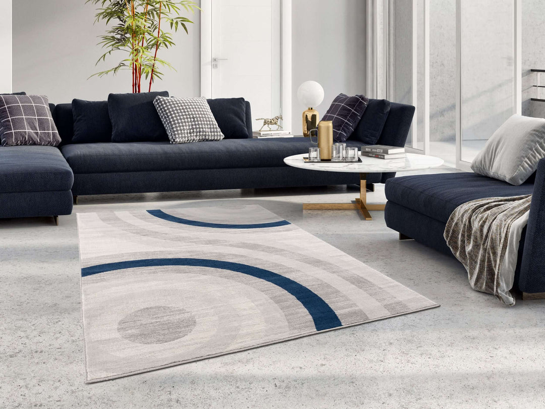 The Rugs Living Room Rug - Montana Geometric Design in Blue