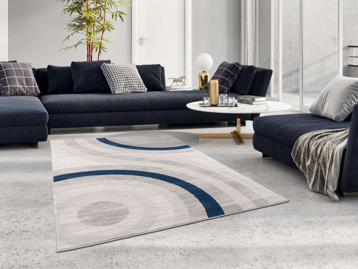 The Rugs Living Room Rug - Montana Geometric Design in Blue