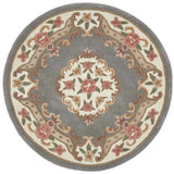 Shensi Grey Medallion Rug | Elegant Hand-Tufted Wool Rugs