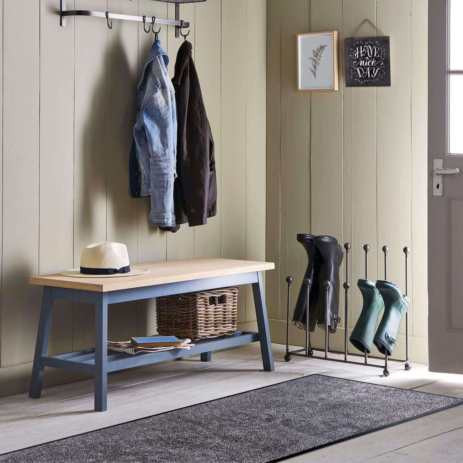 Washable Border Design Mats | Stylish Home Decor | The Rugs