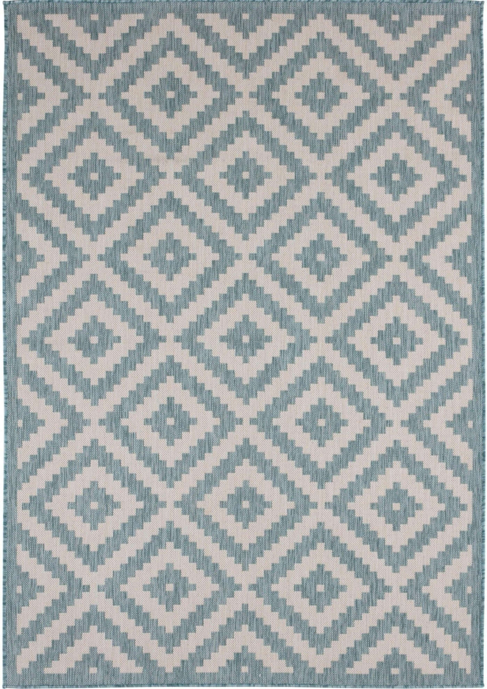 Diamond Design Aqua Outdoor Rug | The Rugs