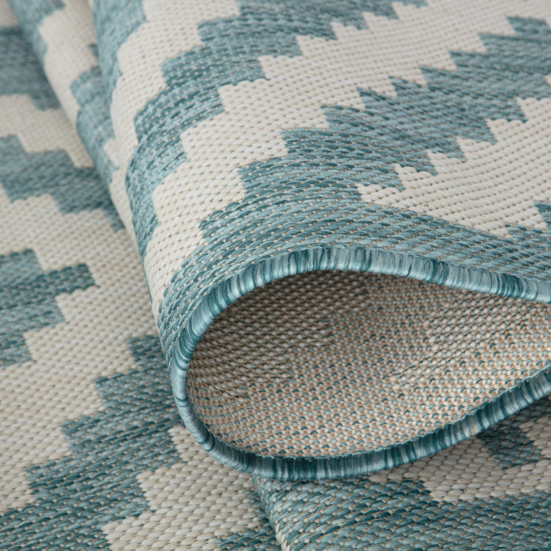 Ecology Collection Outdoor Rugs in Aqua | 100AQ