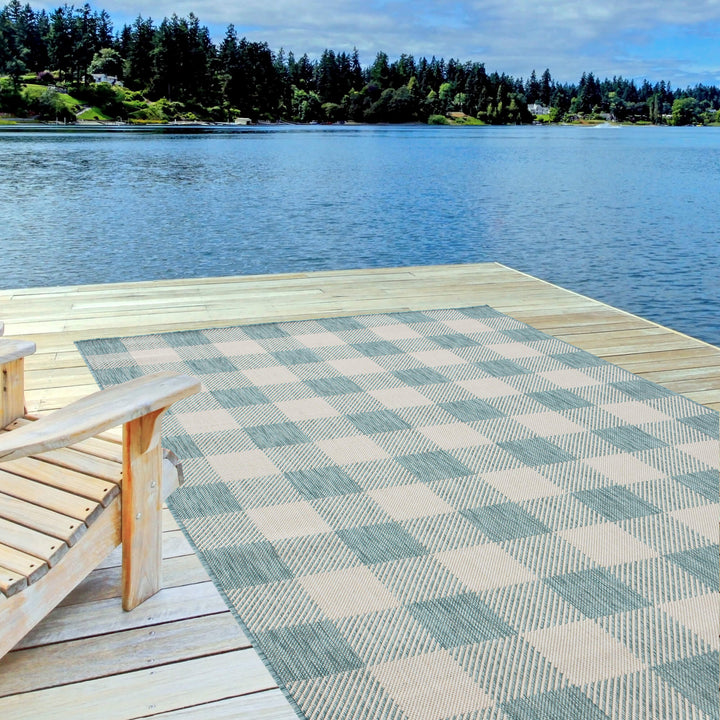 Ecology Collection Outdoor Rugs in Aqua| 700AQ