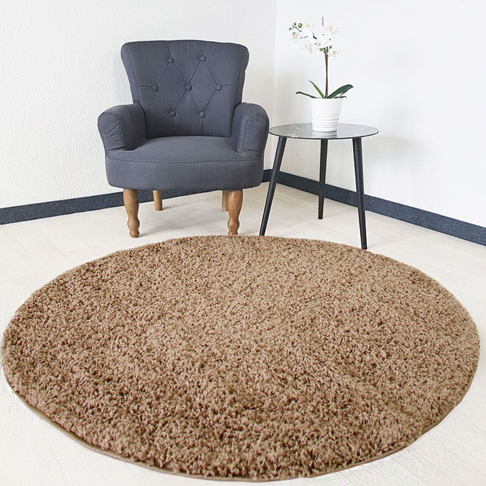 The Rugs Area Rug - Modern Luxury Shaggy Rug Solid Brown