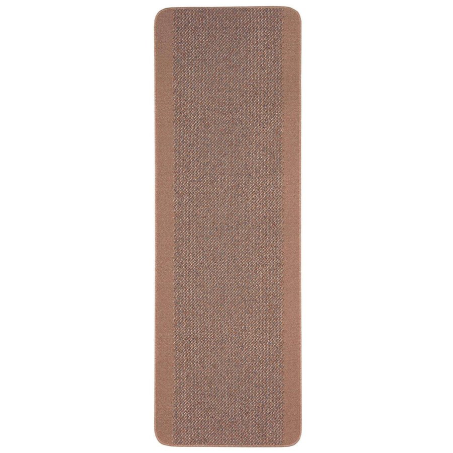 Machine Washable Designer Mats Bordered Design in Beige | The Rugs