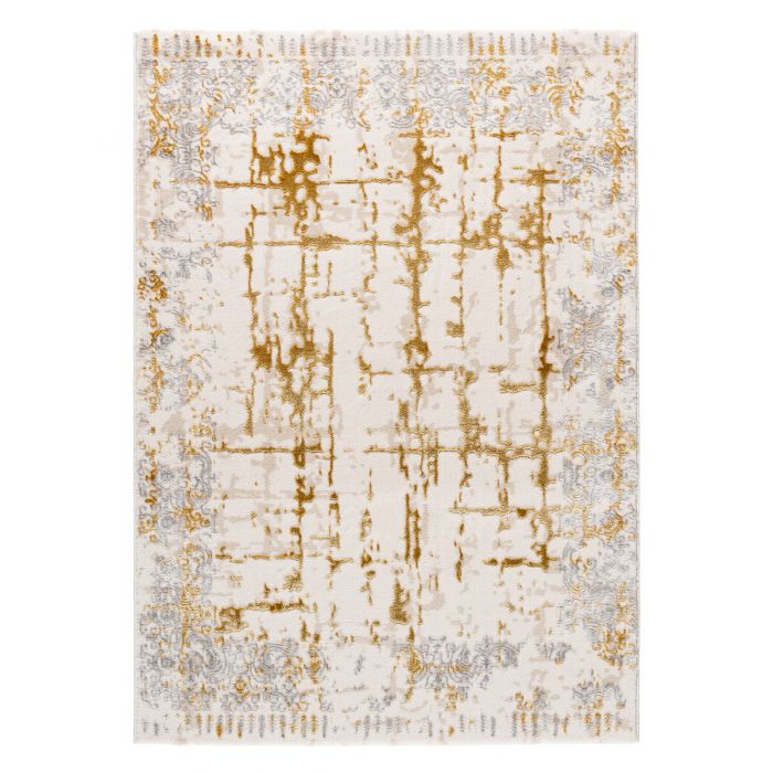 Vintage Design Luxurious Quality Rug Gold-Grey | The Rugs