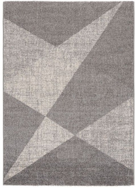 Modern Triangle Geometric Design Rug in Grey