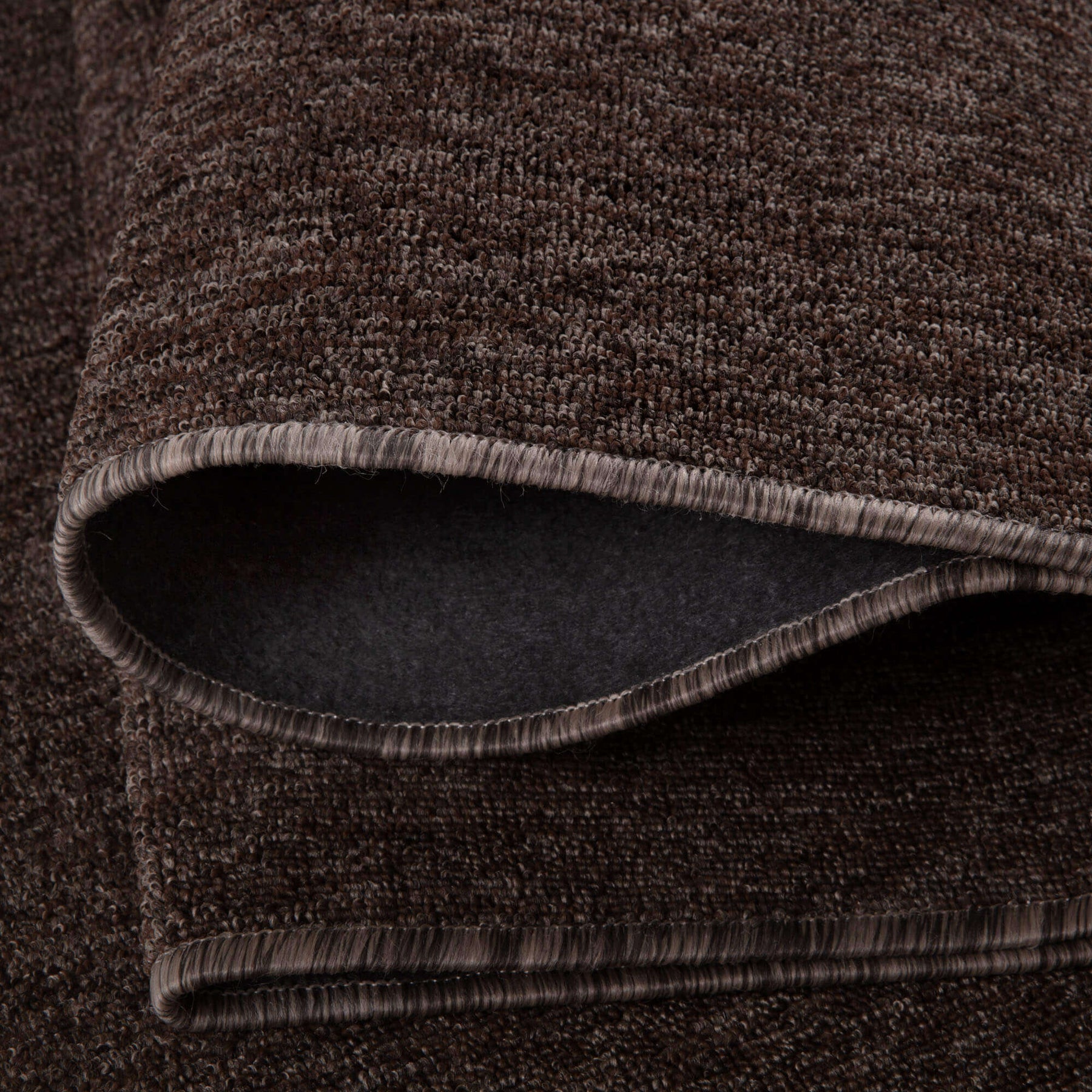 Brown Low Pile Area Rug Plain Design | The Rugs