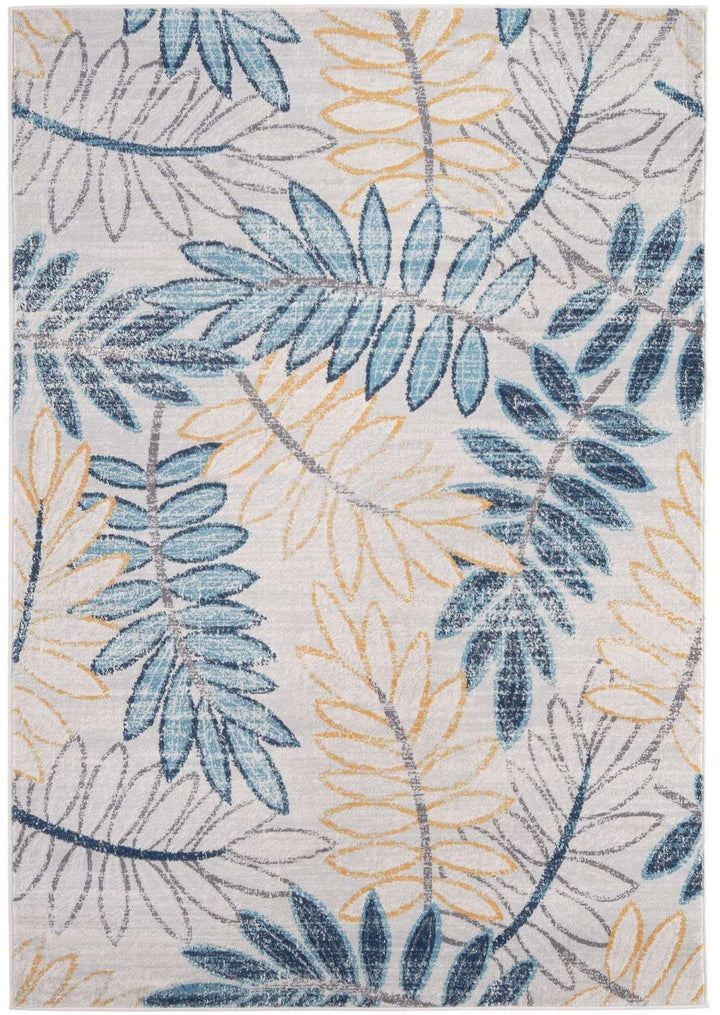Trailing Leaves Design Reversible Outdoor Rug in Green & Brown – The Rugs
