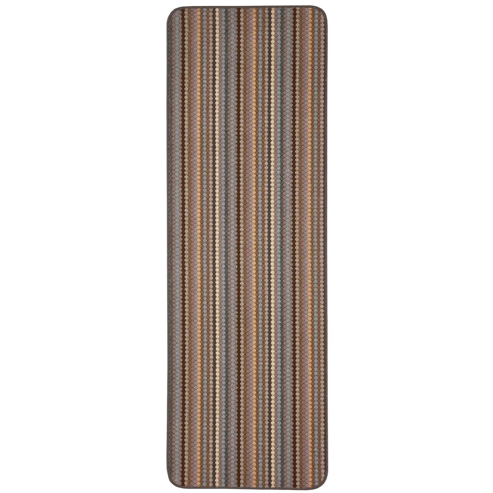 Washable Designer Mats Stripe Design in Multicolour