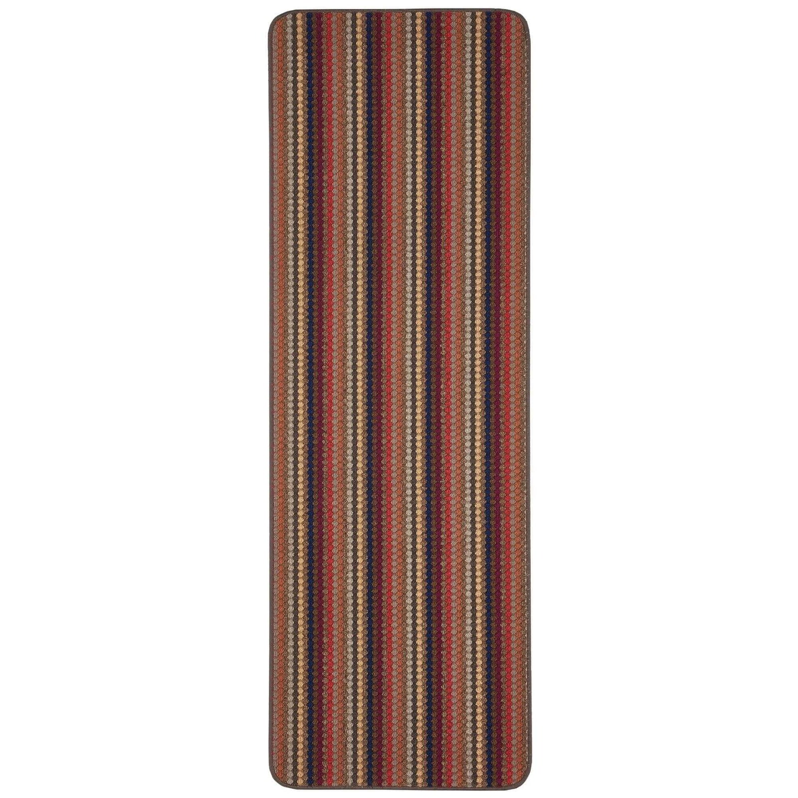 Washable Designer Mats Stripe Design in Multicolour