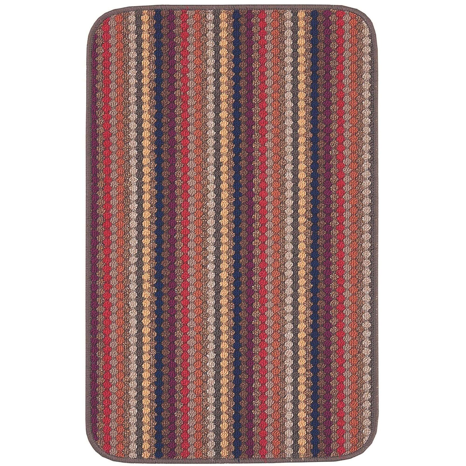 Washable Designer Mats Stripe Design in Multicolour