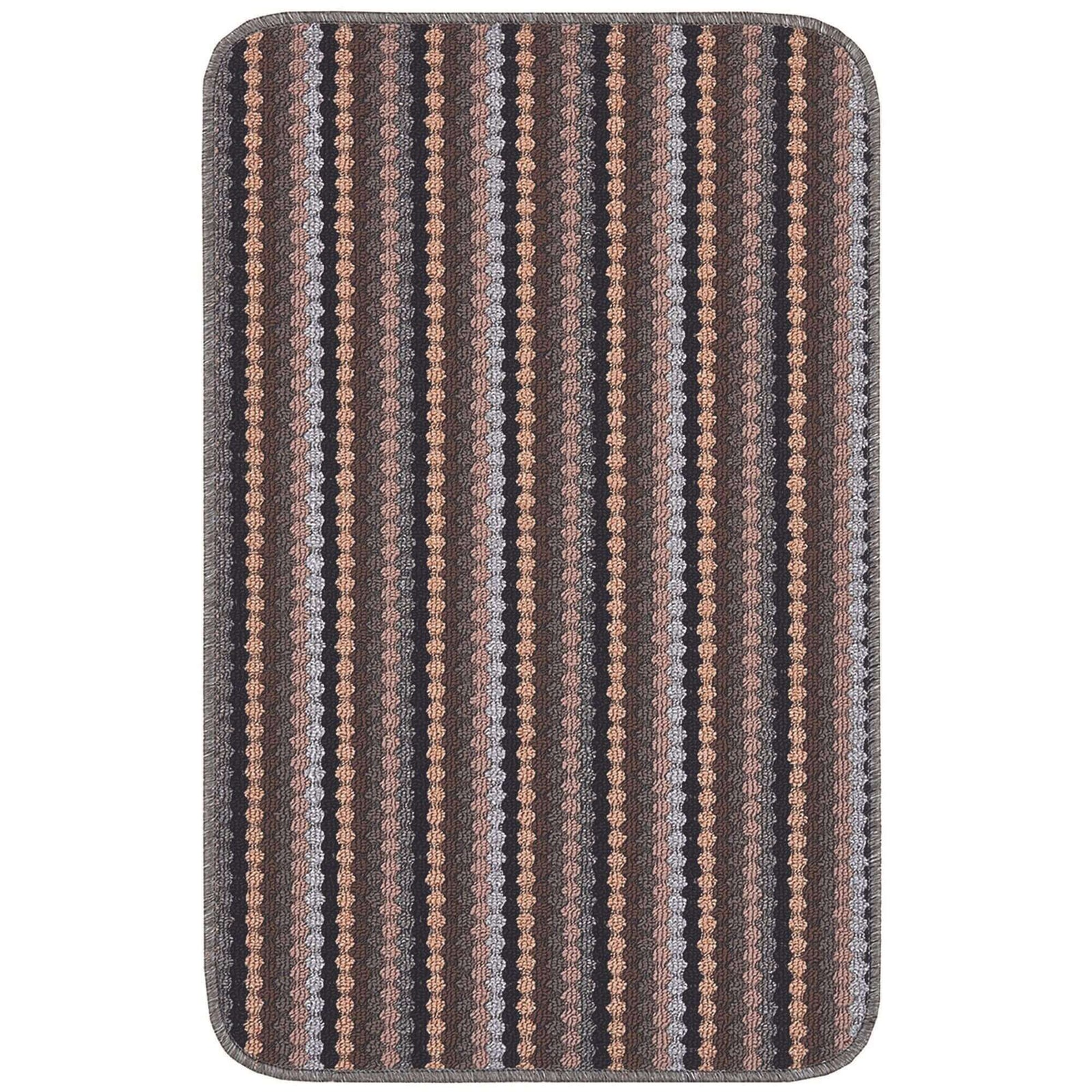 Washable Designer Mats Stripe Design in Multicolour