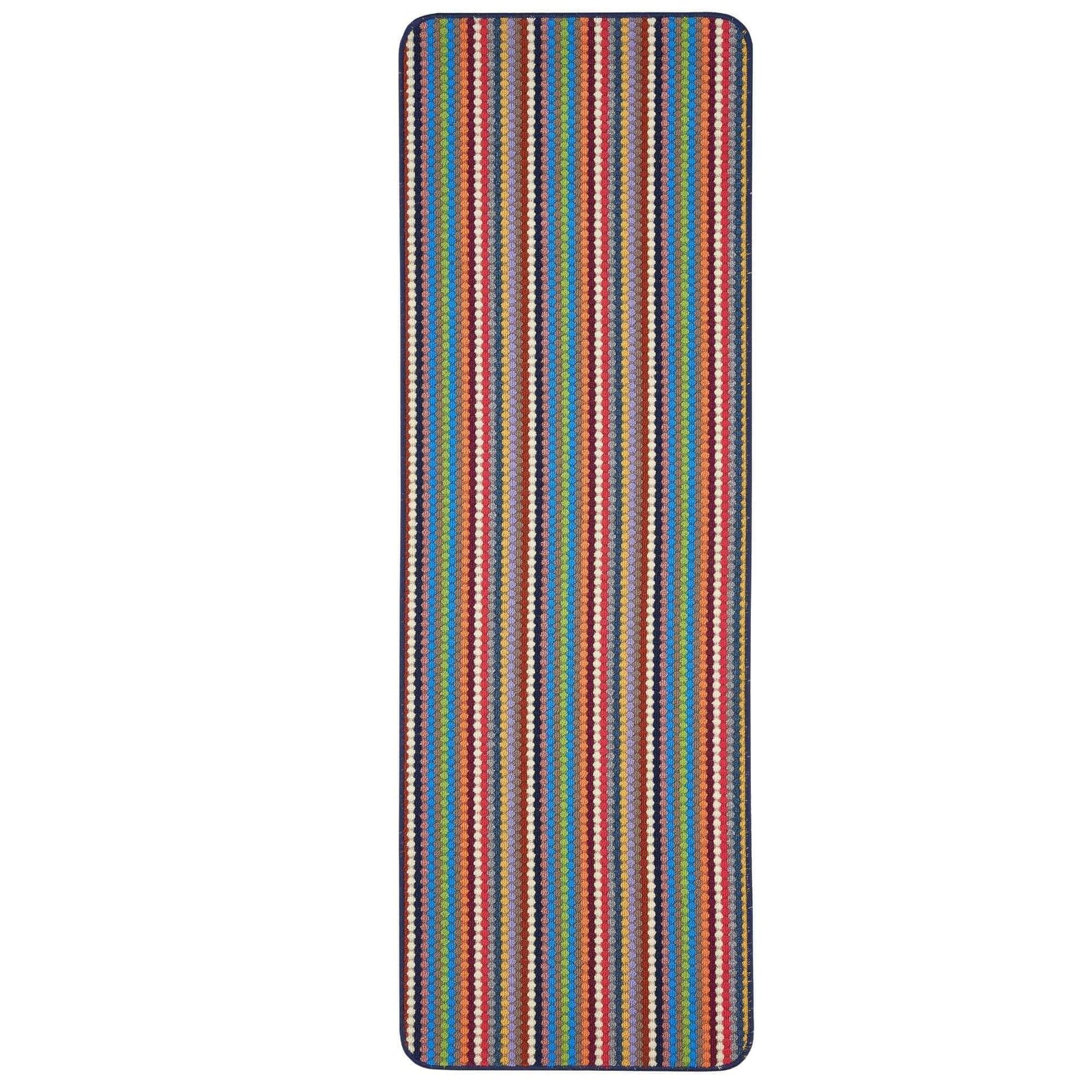 Washable Designer Mats Stripe Design in Multicolour