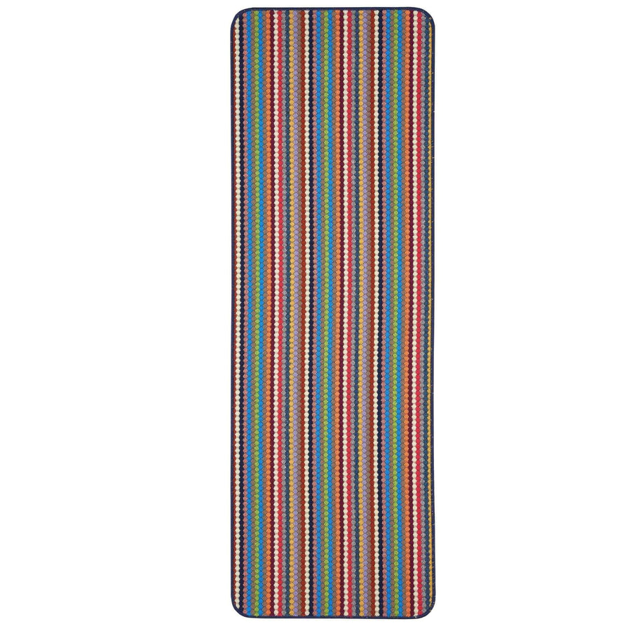 Washable Designer Mats Stripe Design in Multicolour