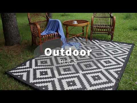 Ecology Collection Outdoor Rugs in Grey | 300g