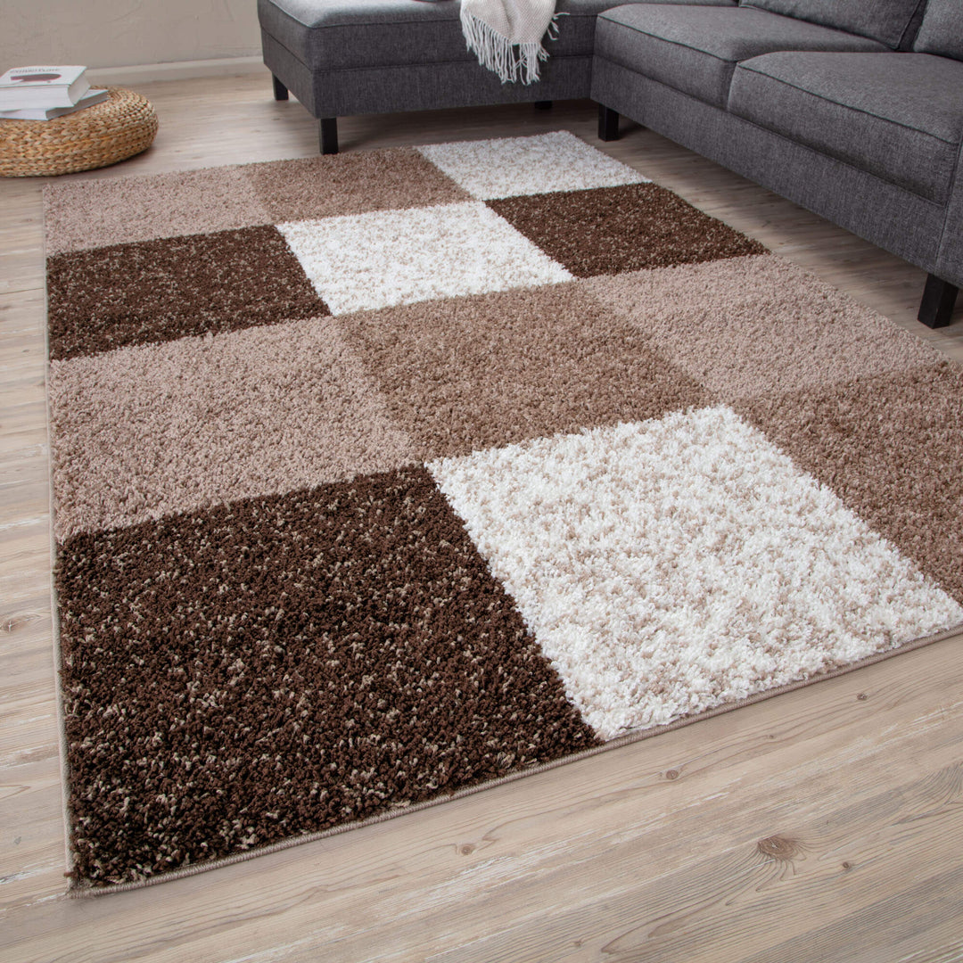 Myshaggy Collection Rugs Geometric Design | 381 Brown