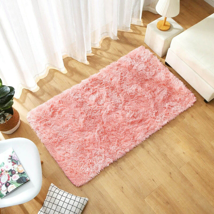 Washable Soft Shaggy Area Rug in Pink | The Rugs