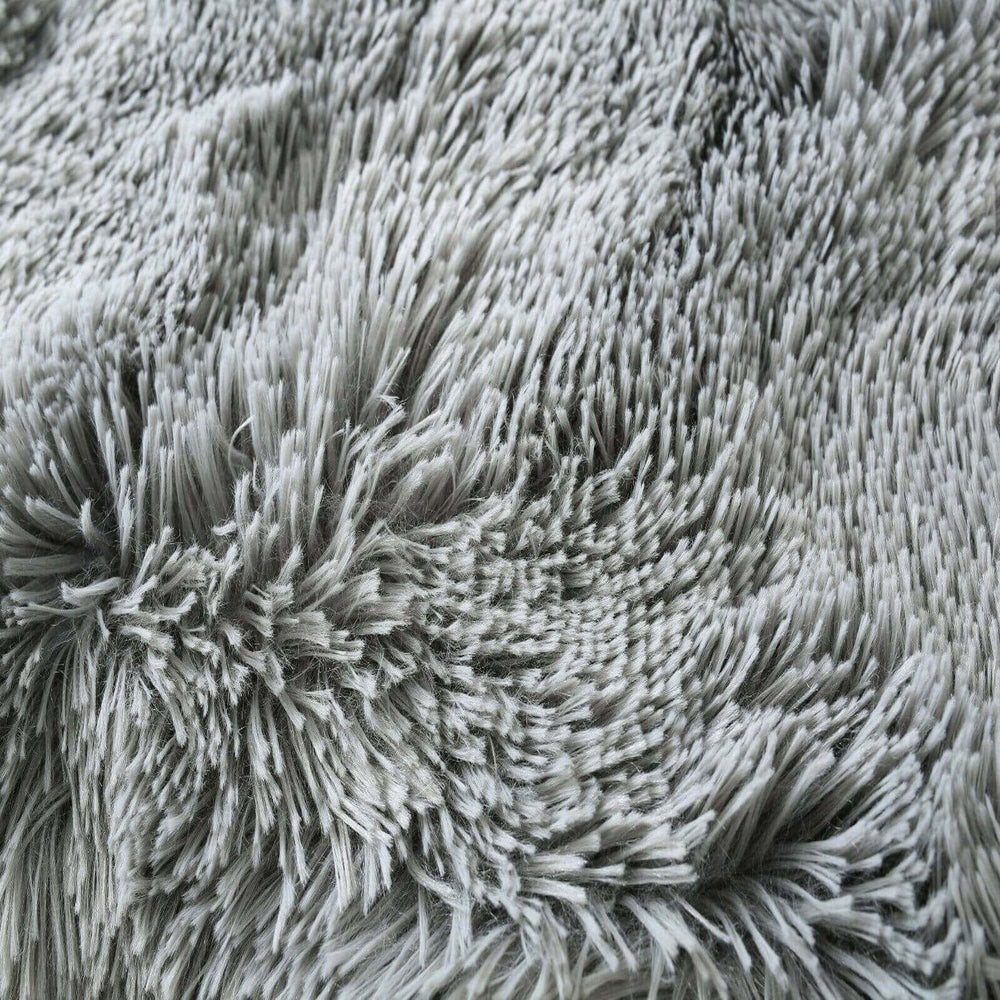 Washable Soft Shaggy Area Rug in Dark Grey | The Rugs